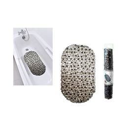 Коврик для ванны Tendance Bubbles, овал, серый, PVC, 36x69cм