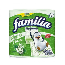 Hirtie igienica FAMILIA Muguet flower, 3 staturi, 4 role