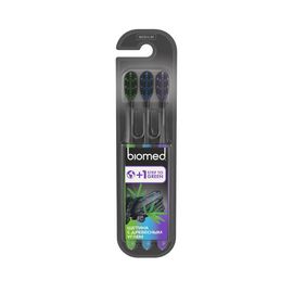 Periuta de dinti complexa BIOMED BLACK, set 3 buc
