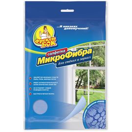 Салфетки для уборки ФРЕКЕН БОК, из микрофибры, для стеклянных и глянцевых поверхностей, 1 шт