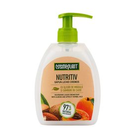 Крем-мыло COSMEPLANT, жидкое, питательное масла миндаля и абрикоса, 400 мл