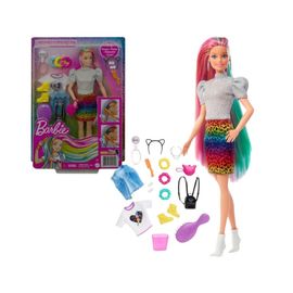 Игровой набор BARBIE, Леопардовый образ с радужными волосами