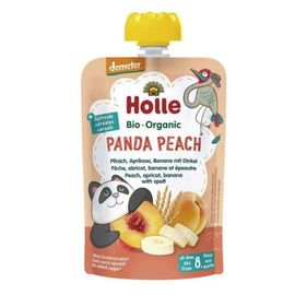 Пюре HOLLE Panda Peach персик, абрикос, банан, спельта, 8мес+, 100г