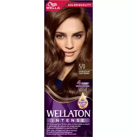 Крем-краска для волос WELLATON, 5/0 Светло-коричневый, 100 мл