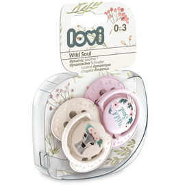 Пустышка динамическая силиконовая LOVI 22/882 Wild Soul girl, 0-3 мес, 2 шт