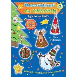 Decoratiuni de Craciun. Figurine din hartie. Blue