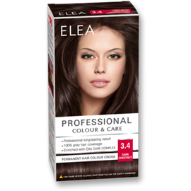 Vopsea pentru par SOLVEX Elea, 3.4 - Castaniu Inchis, 138 ml