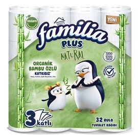 Hirtie Igienica FAMILIA Natural, 3 staturi, 32 buc