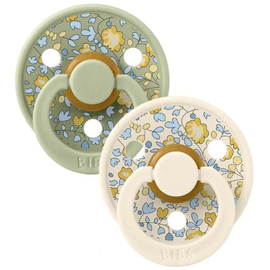 Набор пустышек BIBS Colour Liberty Eloise Sage Mix, круглые, латексные, 6-18 мес, 2 шт