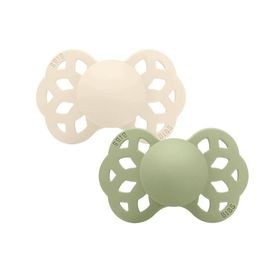 Suzeta BIBS Infinity Ivory/Sage, silicon, 0-6 luni, 2 buc
