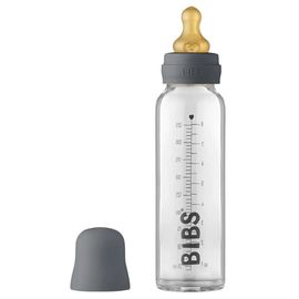 Бутылочка BIBS Iron, антиколиковая, стеклянная, с латексной соской, 0+ мес, 225 мл