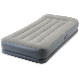 Saltea gonflabila INTEX Velur MID-Rise Air, cu tetiera si pompa incorporata 220 V, 99 x 191 x 30 cm, pana la 136 kg