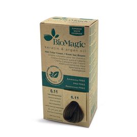 Крем-краска для волос BIOMAGIC 6/11 INTENSE ASH DARK BLONDE