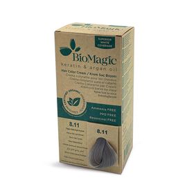 Крем-краска для волос BIOMAGIC 8/11 INTENSE ASH LIGHT BLONDE