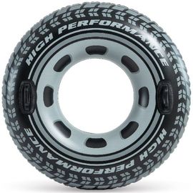 Надувной круг INTEX Шина с ручками, Д 114 см, до 100 кг, 9+