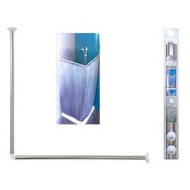 Карниз для шторки Tendance, "Г"-форма, нержавеющая сталь, 80x80cм