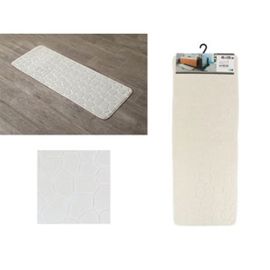 Коврик для ванной комнаты Tendance, белый, микрофибра, 45x120cм