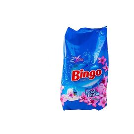 Сухой стиральный порошок BINGO Manual Floral Splash, универсальный, ручная стирка, 1 кг