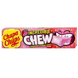 Жевательные конфеты CHUPA-CHUPS Incredible Chew, Клубника, 47 г