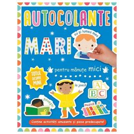 Autocolante mari pentru manute mici. Totul despre mine
