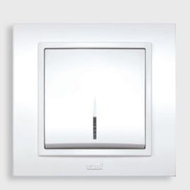 Выключатель EL-BI ZENA 500-015600-201 с LED ST, белый, 1/10/60