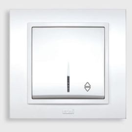 Выключатель EL-BI ZENA 500-015600-210 с LED ST, белый, 1/10/60