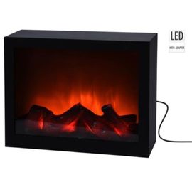 Camin decorativ LED, 29 х 23 х 10 cm, 220V, negru