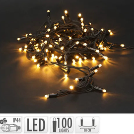 Огни новогодние "Нить" 100 LED, экстра тепло-белый, 10 м, без блока