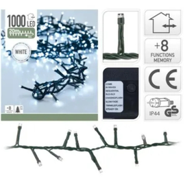 Огни новогодние "Ветка" 1000 LED, белый, 8 режимов, 20 м, in/out