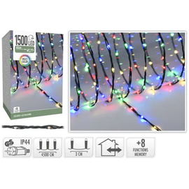 Огни новогодние "Нить soft" 1500 LED, разноцветный, 8 режимов, 45 м