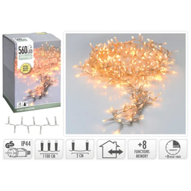 Огни новогодние "Ветка" 560 LED, экстра тепл-бел, 8 режимов+таймер, 11 м