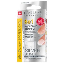 Препарат для ногтей EVELINE Nail Therapy Professional, 8в1, Silver Shine nail, 12ml
