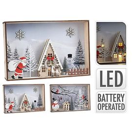 Сувенир LED Рождественский сюжет, 28x6x18см