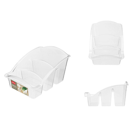 Container Phibo, pentru condimente, 3 compartimente, transparent, 22.3x15x12 cm