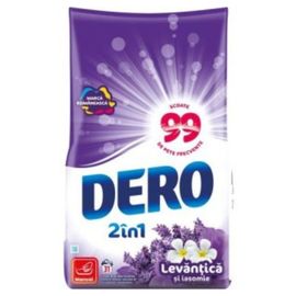 Detergent pudră uscat DERO Manual 2in1 Lavanda si Iasomie, 31 spalari, 1.4 kg