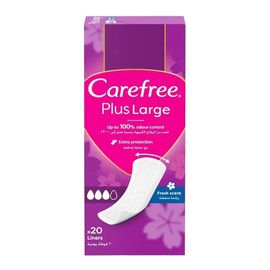 Прокладки ежедневные  CAREFREE plus Large fresh 20шт.