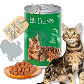 Влажный корм DR.TREND, для взрослых кошек, с индейкой в соусе, 400 г