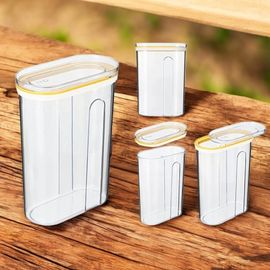 Container Phibo, pentru produse vrac, cu capac glisor, galben, 1.5 l