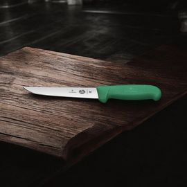 Нож VICTORINOX Fibrox, boning, 15cm, strainght, green, 5.6004.15
