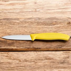 Нож VICTORINOX Swiss Classic, paring, wavy, pointer tip, yellow, 8 см,6.7636.L118