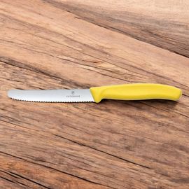 Нож VICTORINOX Tomatto Swiss Classic, wavy, yellow, 11 cм, 6.7836.L118
