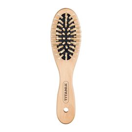Perie pentru par TITANIA Wood Universala, Lemn, 6 rinduri, 18 cm
