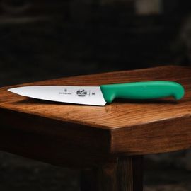 Кухонный нож VICTORINOX Fibrox 5.2004.15, 15cм, strainght, green