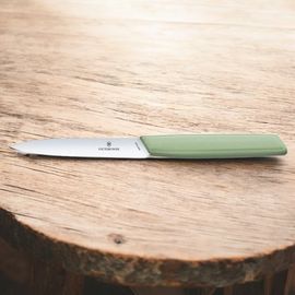Нож VICTORINOX Swiss Modern, parning, straight, moss, 10 см, 6.9006.1042