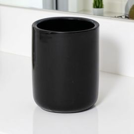 Pahar pentru periute de dinti Tendance Dolomite, D8.3x11 cm, negru, ceramica