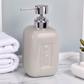 Диспенсер для мыла Bathroom "Оттиск" 16.5 cм, керамика