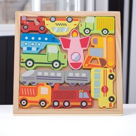 Игрушка "Машинки" деревянная, логическая CT-040