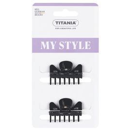 Agrafa de sectionare TITANIA, 2 buc., 4 cm, negru