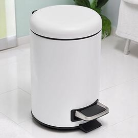 Cos pentru gunoi cu pedala TENDANCE, inchidere moale, alb, 3 l