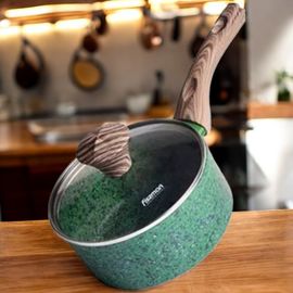 Ковш FISSMAN Malachite 4317, со стеклянной крышкой, 16x7.8 cм, 1.4 л